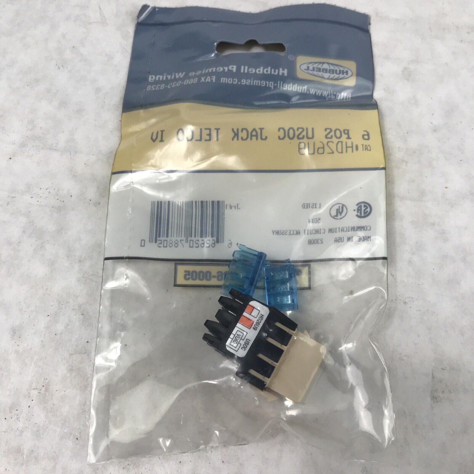 Hubbell Premise Wiring HD26U9 6 Position Wired Jack Coms Circuit Accessory
