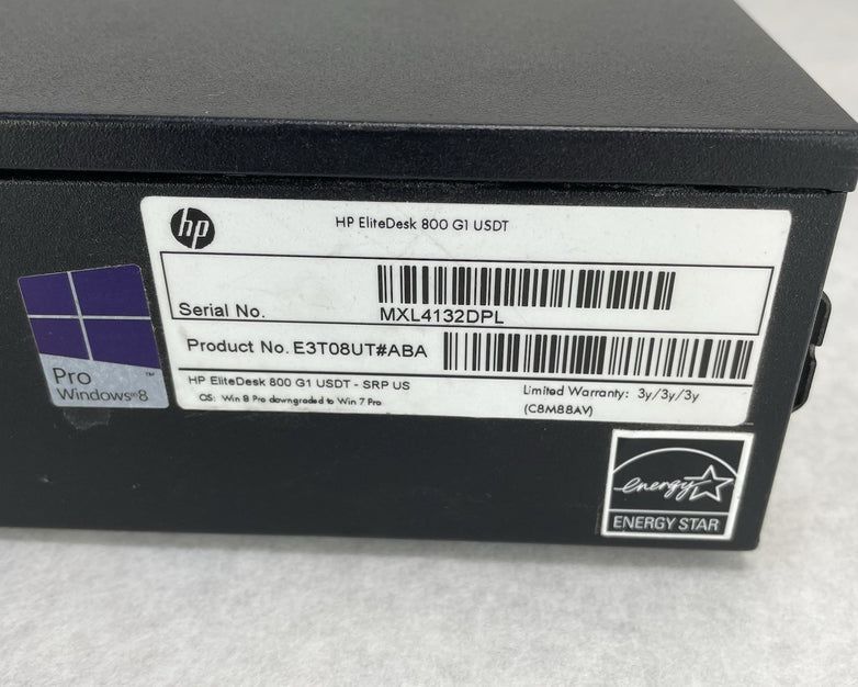 HP EliteDesk 800 G1 USDT Intel Core i5-4570S 2.90GHz CPU 8GB RAM No HDD No OS