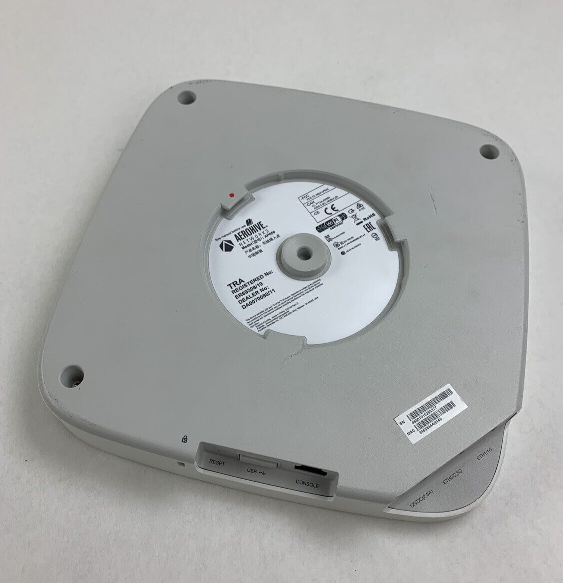 AEROHIVE AP650 Wireless Access Point Tested Reset