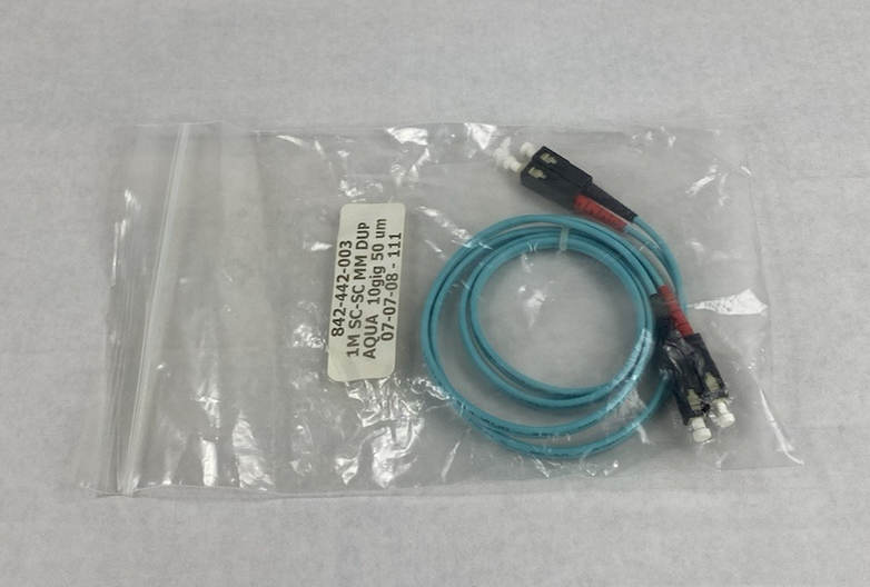 1M SC-SC MM DUP Aqua 10 Gig 50 um Fiber Patch Cable Lot of 4