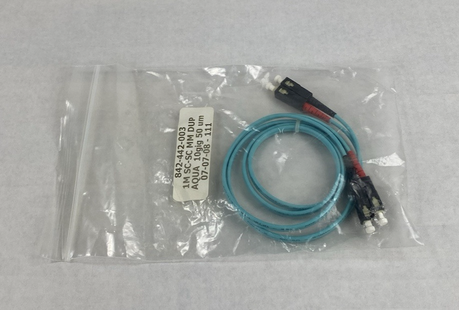 1M SC-SC MM DUP Aqua 10 Gig 50 um Fiber Patch Cable Lot of 4