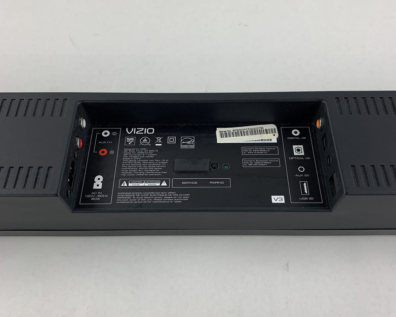 Vizio S3820w-C0 38" 2.0-Channel Bluetooth Soundbar Black w/ Remote Tested