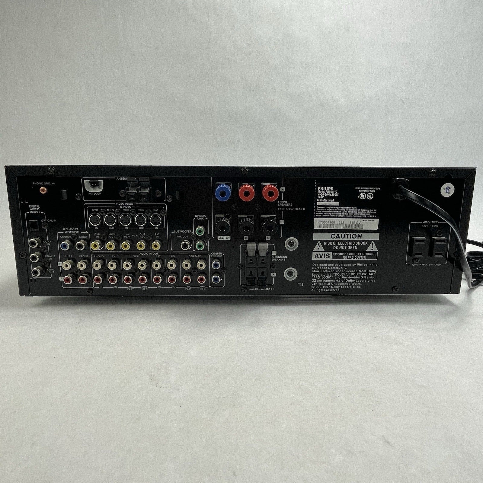 Philips FR968/17 Digital Audio/Video 100W 5.1-Ch Surround Stereo Receiver