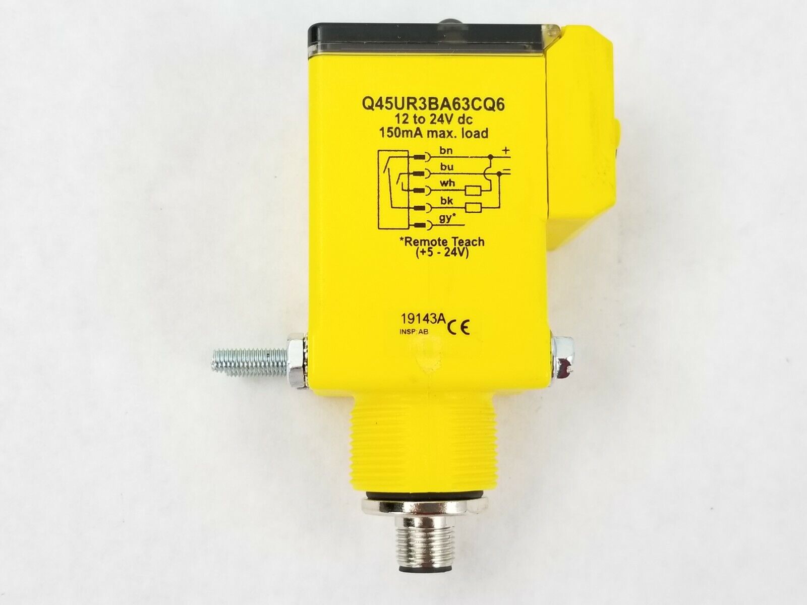 Banner Q45UR3BA63CQ6 Remote Ultrasonic Sensor 12 - 24 VDC 150 mA