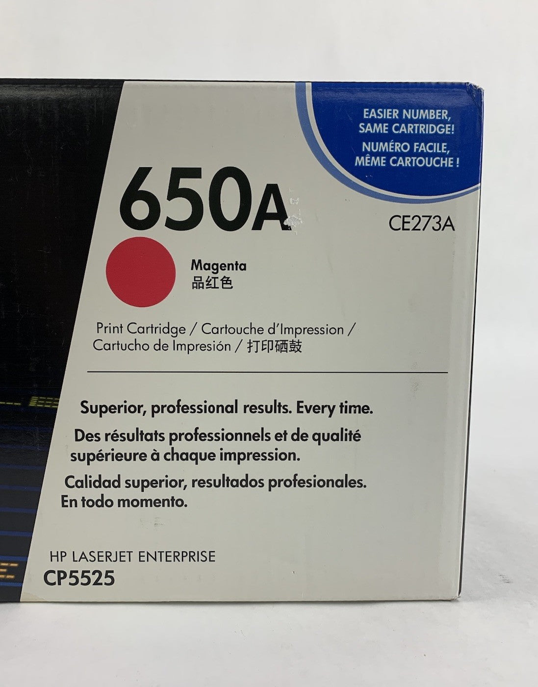 HP LaserJet 650A CE273A Magenta Toner Cartridge Exp: Aug 20142