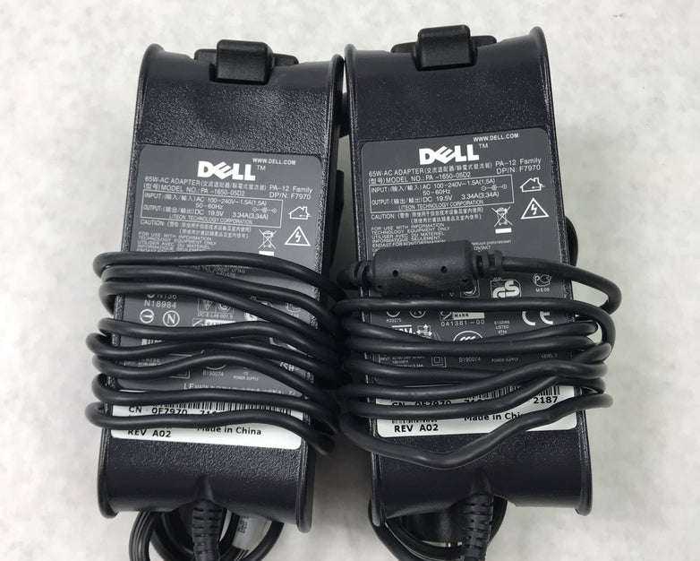 Lot of 2 Dell PA-1650-05D2 0F7970 Laptop Charger