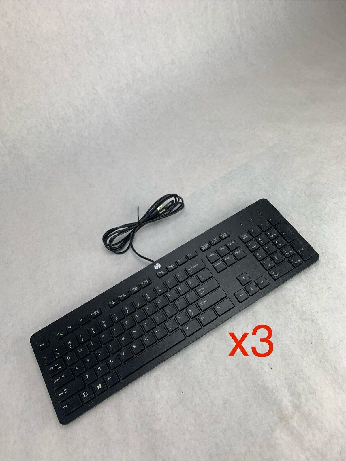 Lot of 3 HP KBAR211 Wired Keyboard