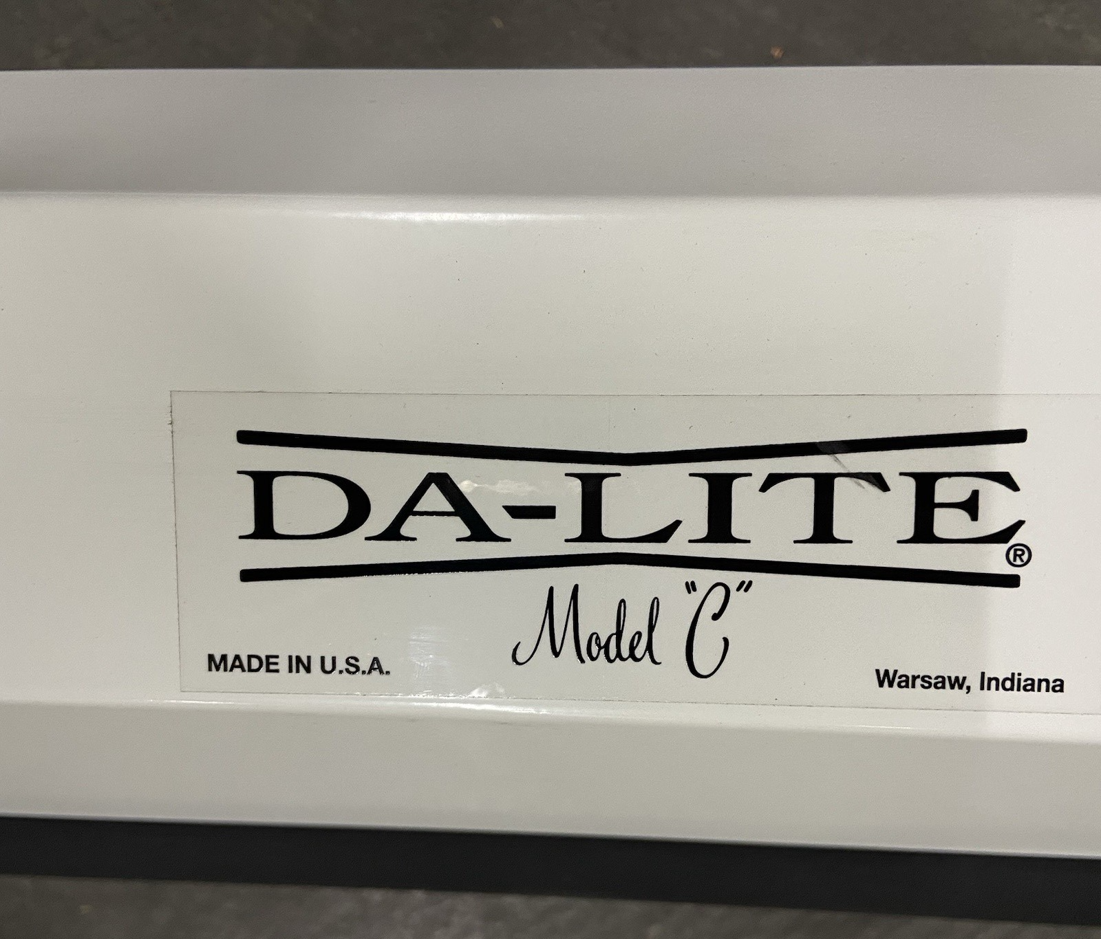 Da-Lite  Model C Manual Projection Screen 96" 16:10 - Tensioner Broken
