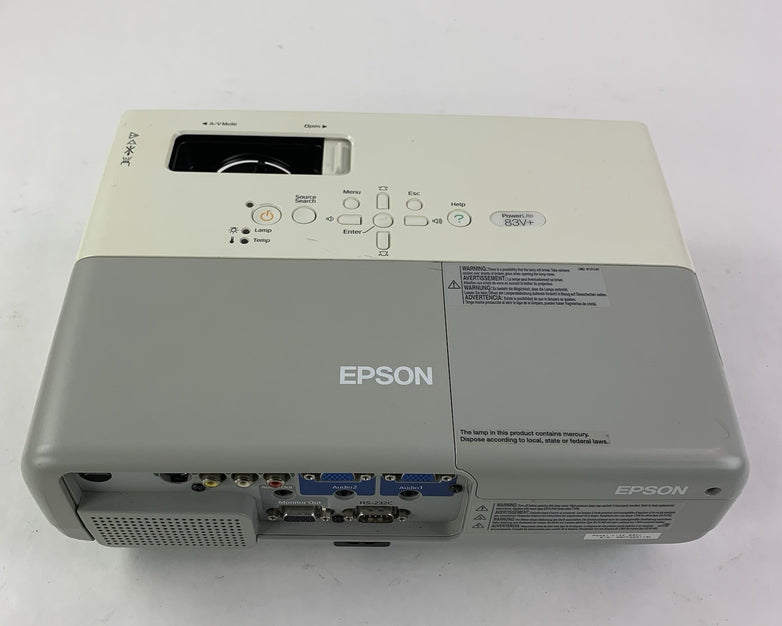 Epson H371A PowerLite 83+ LCD Projector - Tested No Remote 0 Lamp Hours