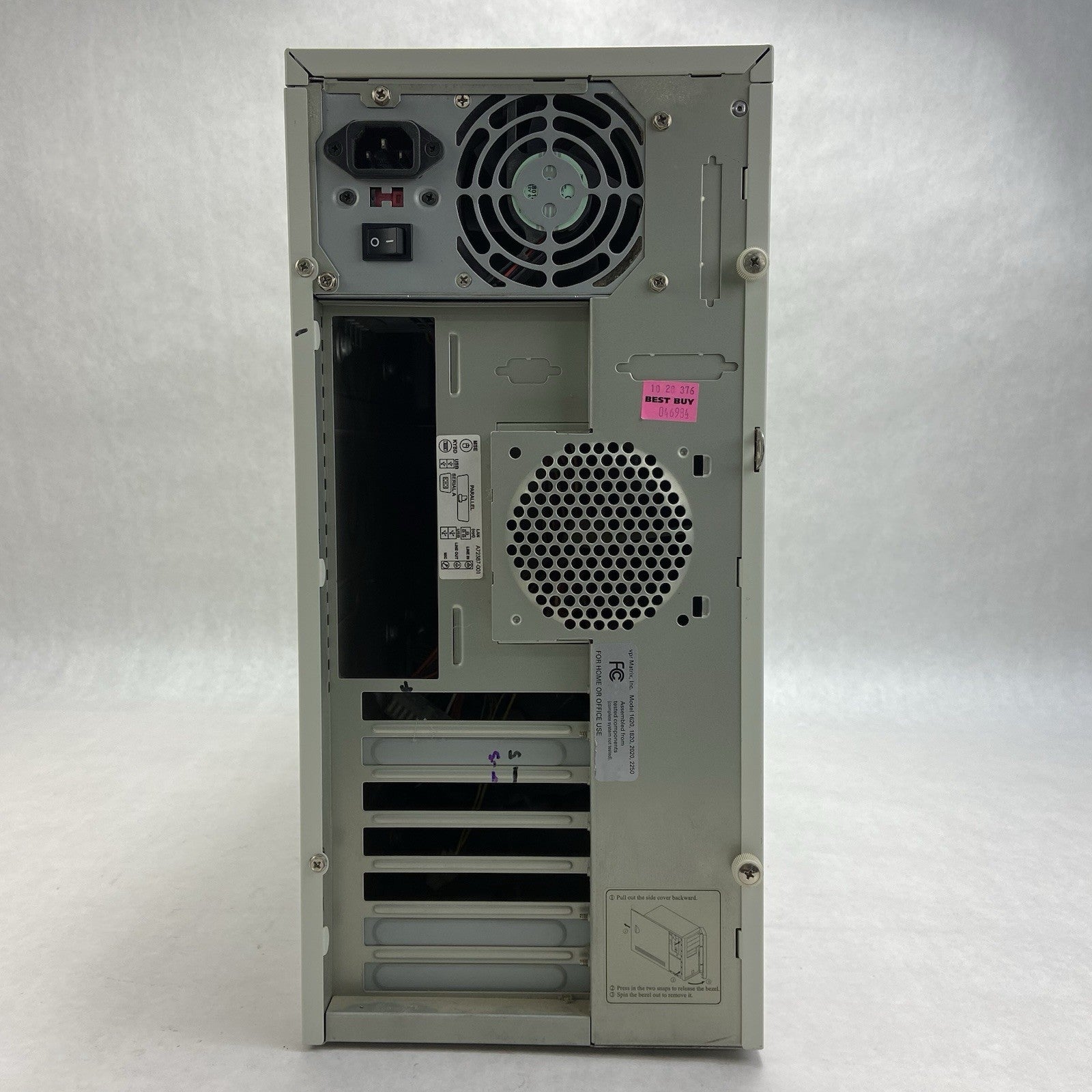 Vintage Unbranded Beige Mid Tower Computer Case PowerMan FSP300-60BTV 300W PSU4