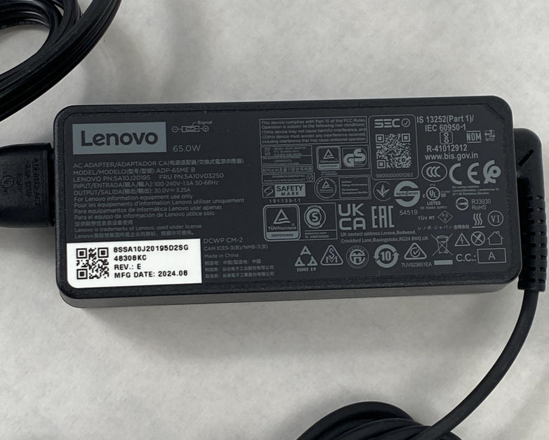 Lenovo ADP-65ME B 65W 20V 3.25A Slim Square Tip Charger AC Adapter (Lot of 10)