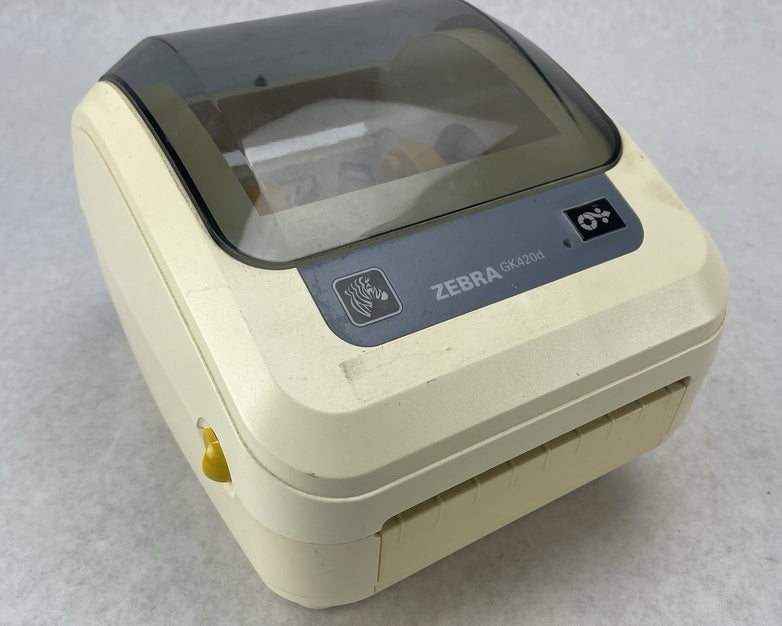Zebra GK420D Direct Thermal Printer, Tested For Parts or Repair 297,991pgc