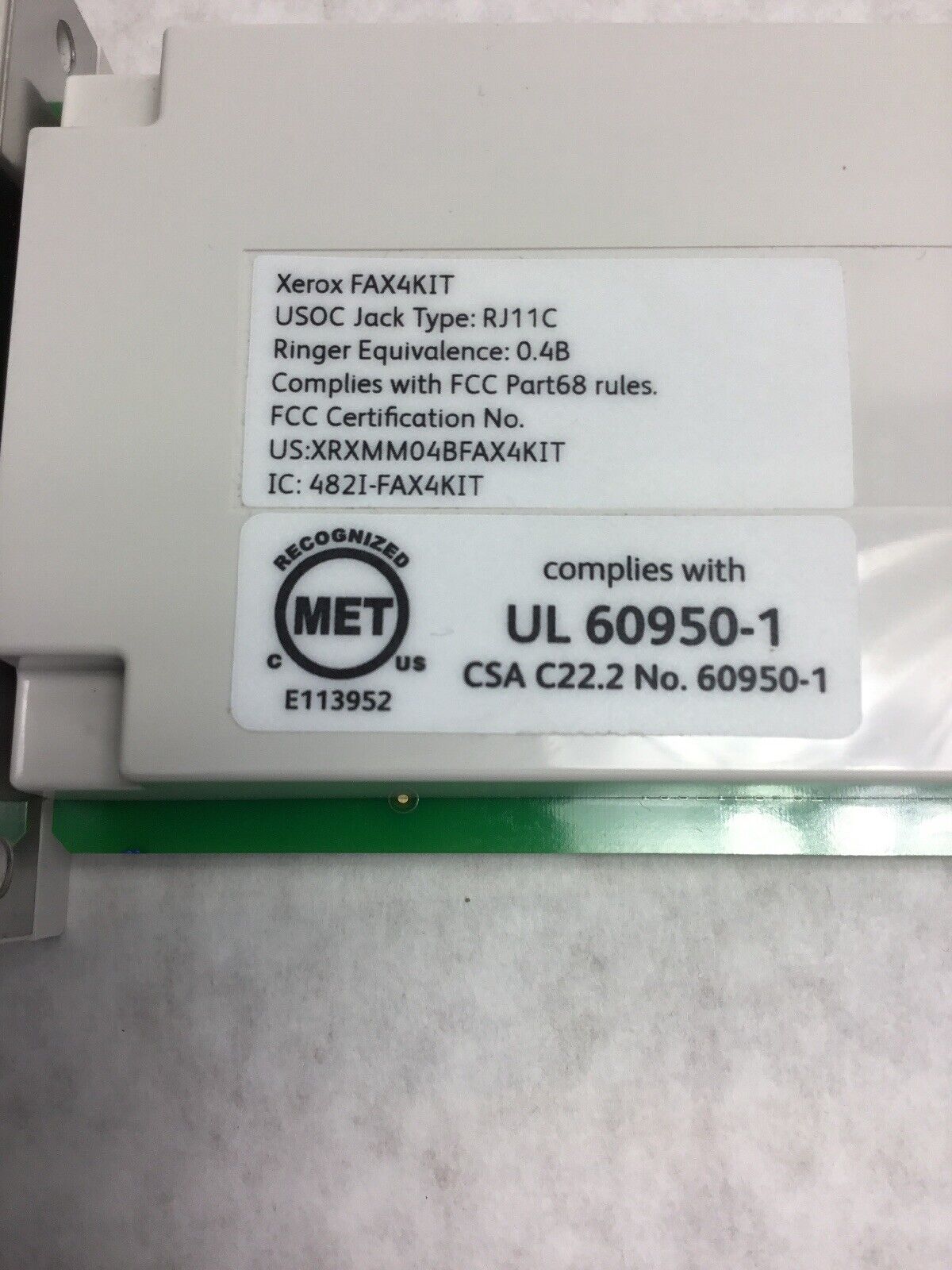 Xerox Workcentre XMF-1 Copier Replacement Fax Module 960K76642 084K42804
