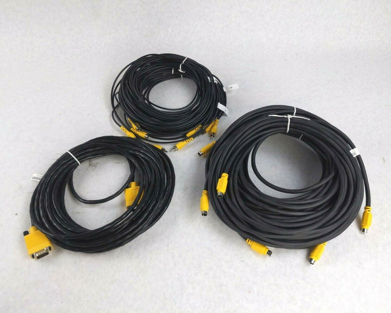 VS4000 Monitor Cables Lot of 9 2215-10305-001 1x VGA, 4x Composite, 4x S-Video