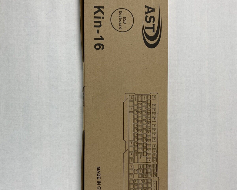 AST Kin-16 Wired Keyboard And AST 3D Optical Mouse