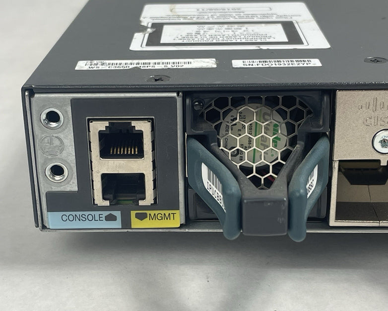 Cisco WS-C3650-48PS-S V02 Tested & Reset 2X PSU