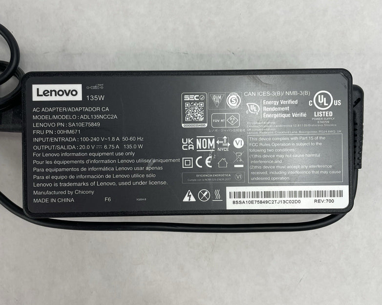 Lenovo 135W AC Adapter ADL135NCC2A OEM Charger