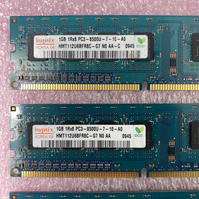 Lot( 6 ) 1GB Hynix HMT112U6BFR8C-G7 1Rx8 PC3-8500U DDR3 non-ECC Desktop RAM