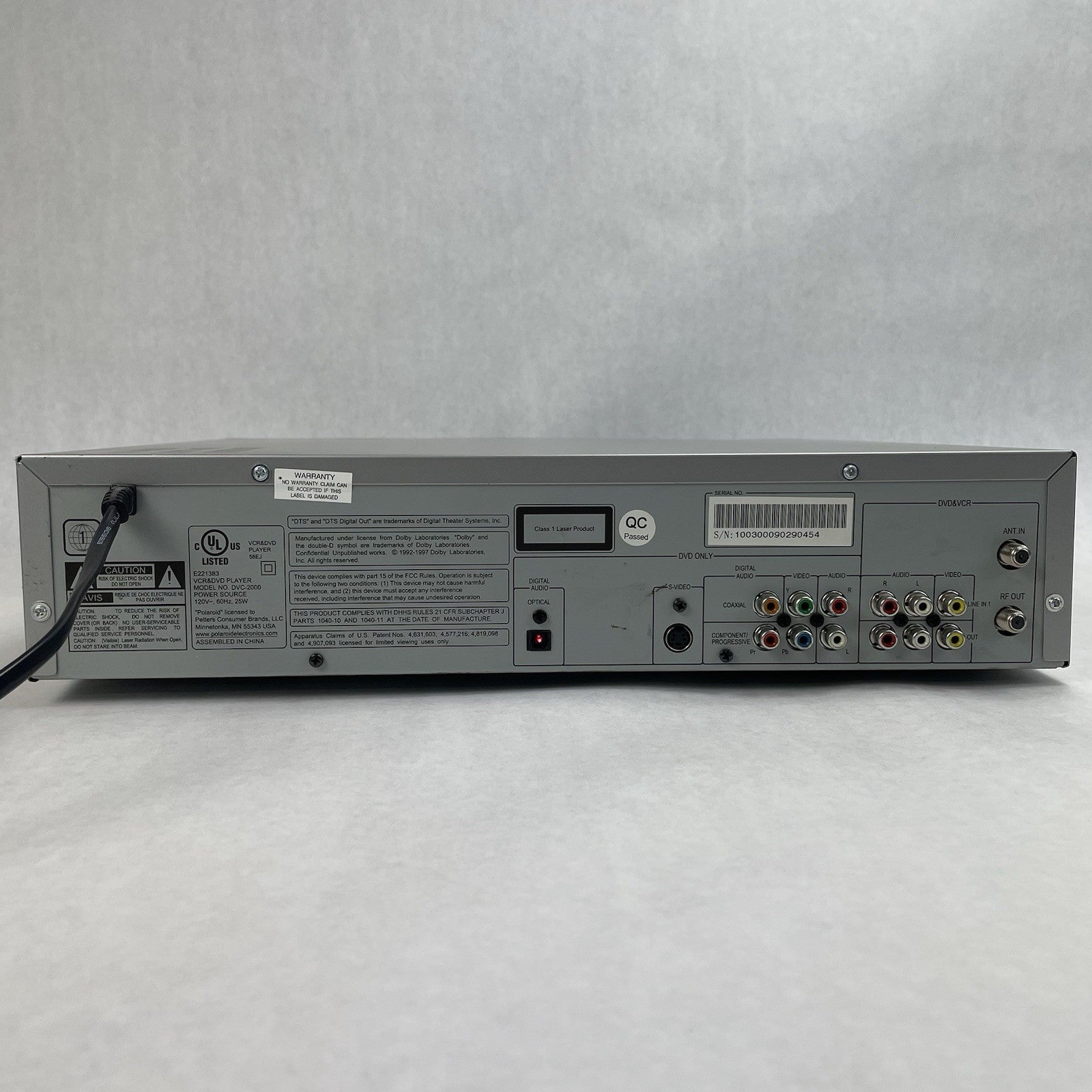 Polaroid DVC-2000 4 Head Hi-Fi Stereo VCR DVD Player For Parts
