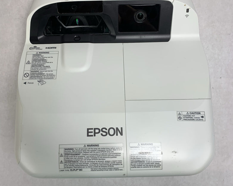 Epson H599A BrightLink 595Wi LCD Lamp Projector 2752 Lamp Hours - No Remote