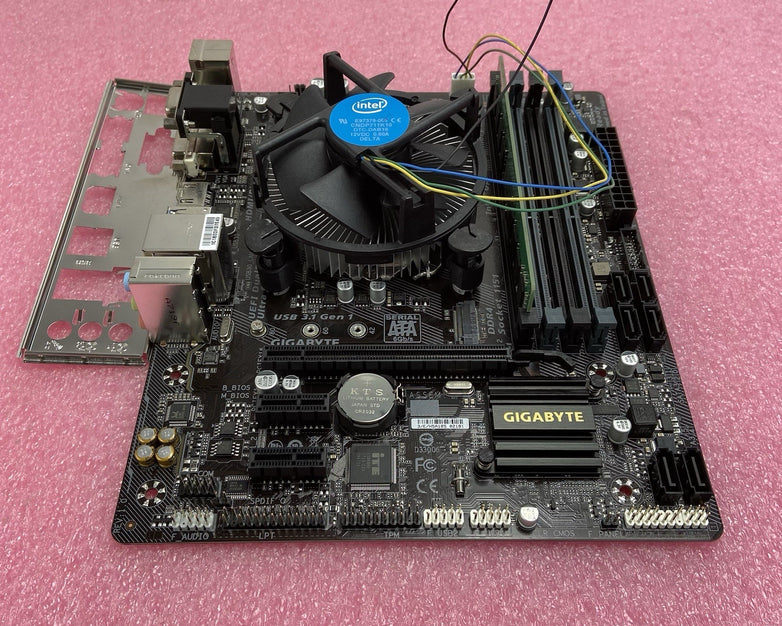 Gigabyte B250M-DS3H Motherboard Intel Core i5-7400 3GHz 4GB RAM w/IO Shield