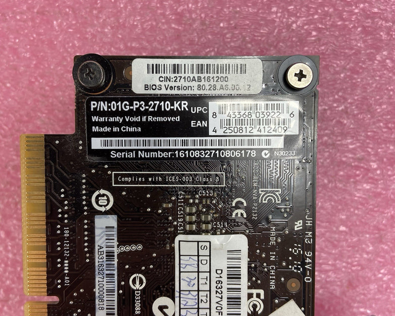 EVGA Nvidia GT710 01G-P3-2710-KR PCIe Graphics Card Passive Cooler