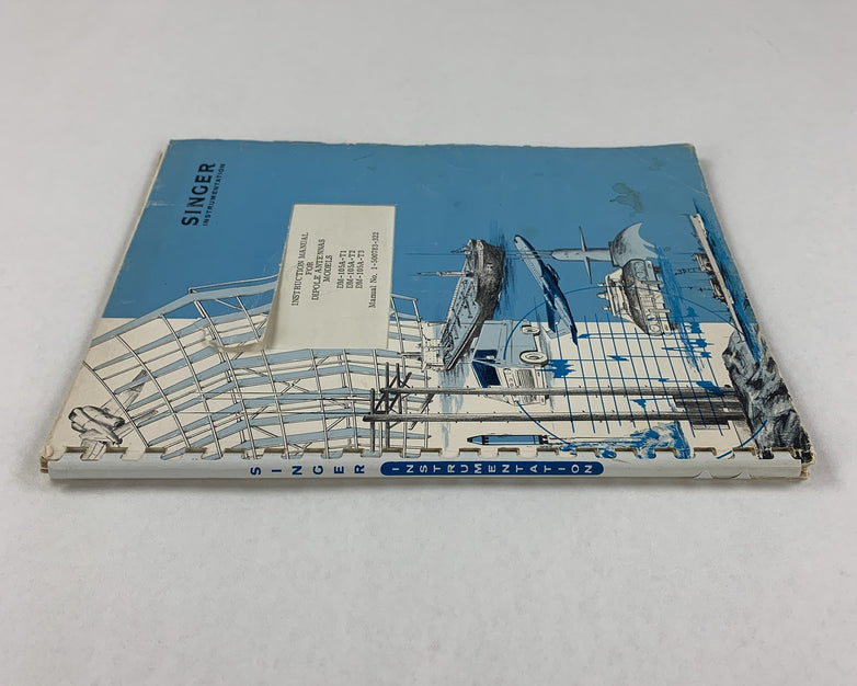 Singer 1-500783-322 Dipole Antennas Instruction Manual DM-105A-T1 / T2 / T3