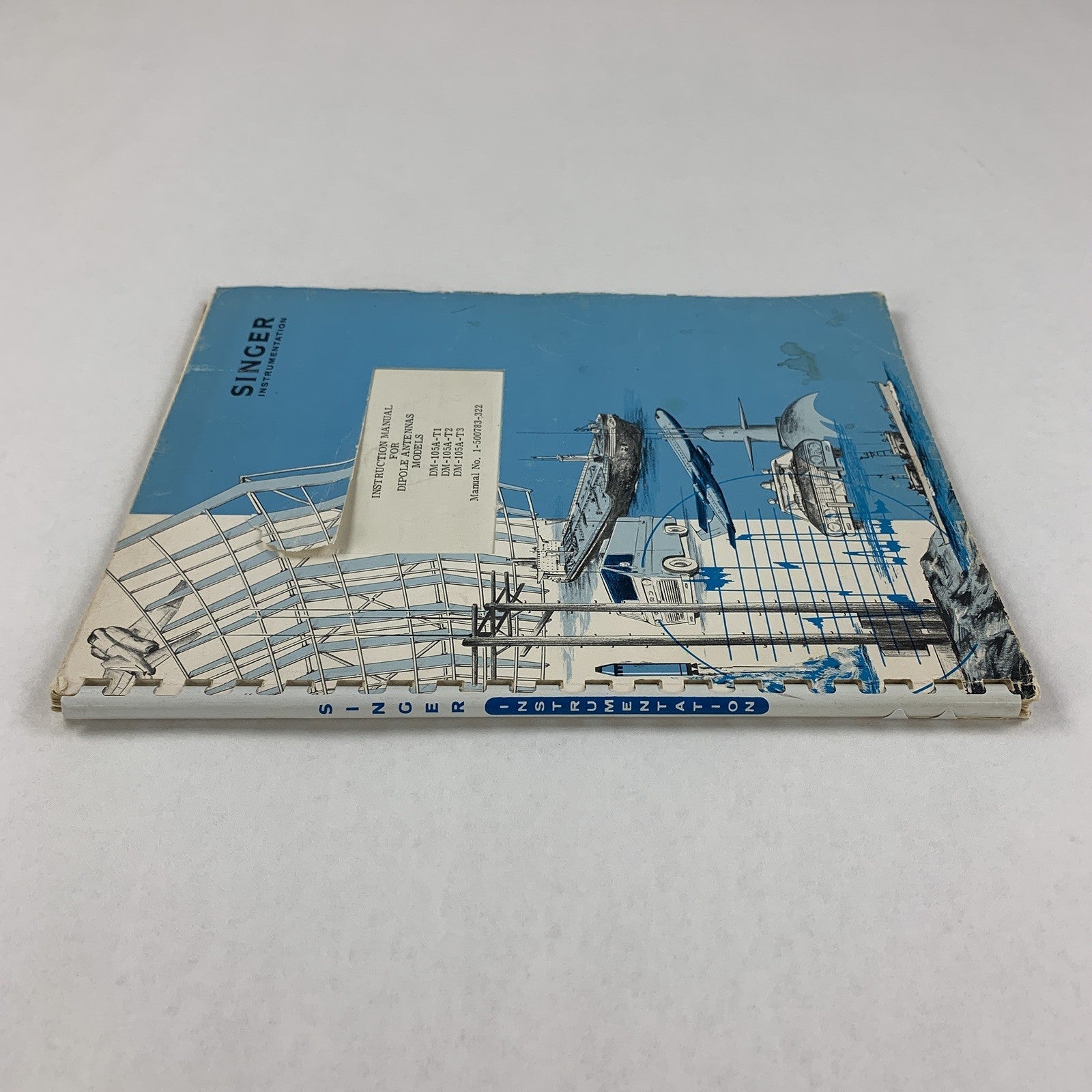 Singer 1-500783-322 Dipole Antennas Instruction Manual DM-105A-T1 / T2 / T3