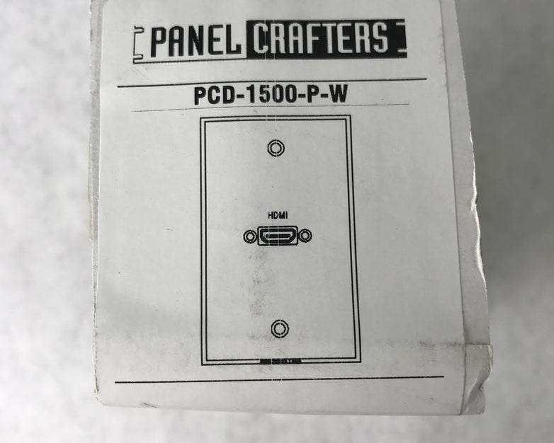 Lot of (2) Panel Crafters 1-Gang HDMI Wall Plate PCD-1500-P-W