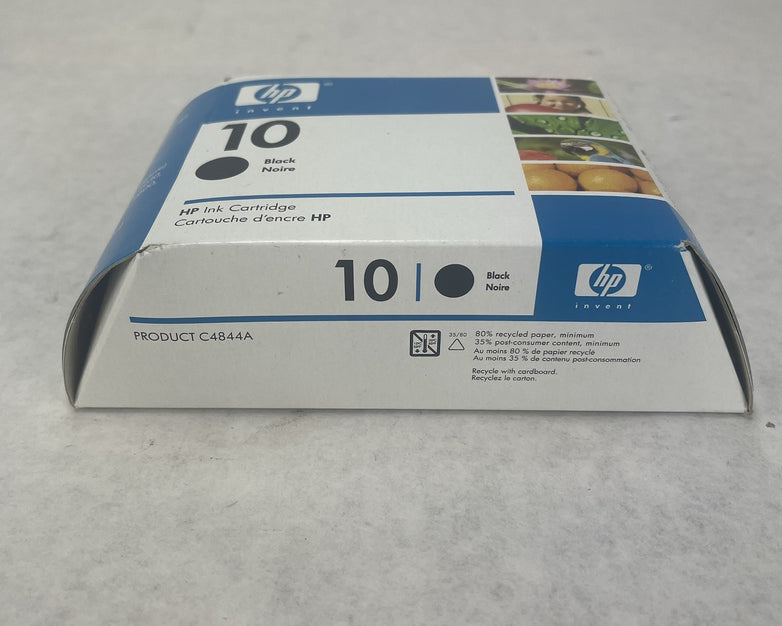 Genuine HP 10 C4844A Black Printer Ink Cartridge Sealed Expired