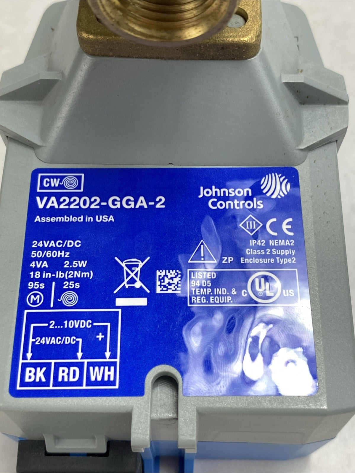 Johnson Controls VG1241AE + 22TGGA 1/2" 2W Ball Valve12