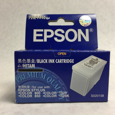 Epson Black Ink Cartridge S020108 (Lot of 3)