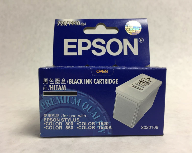 Epson Black Ink Cartridge S020108 (Lot of 3)