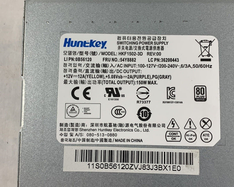 HuntKey Power Supply PSU HKF1502-3D 54Y8882