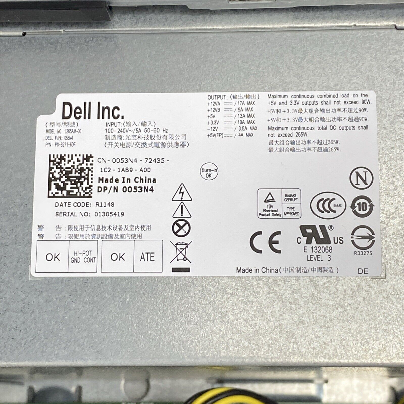 Dell OptiPlex 790 MT Intel Core i5-2500 3.30GHz 4GB RAM No HDD No OS