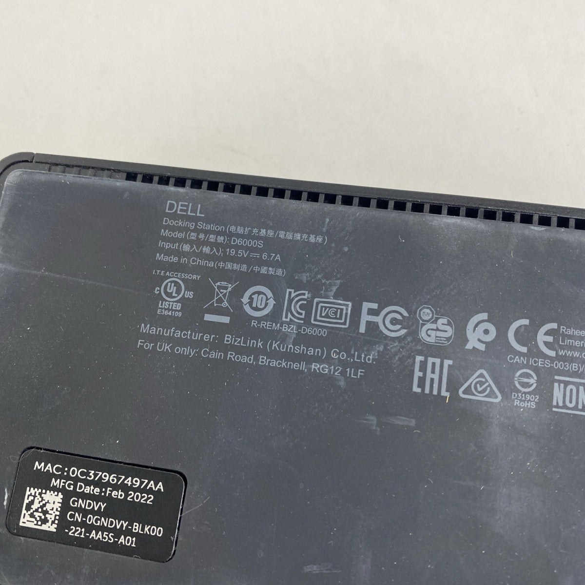 Dell D6000S 130 W USB-C Docking Station - No AC Adapter Lot of 29