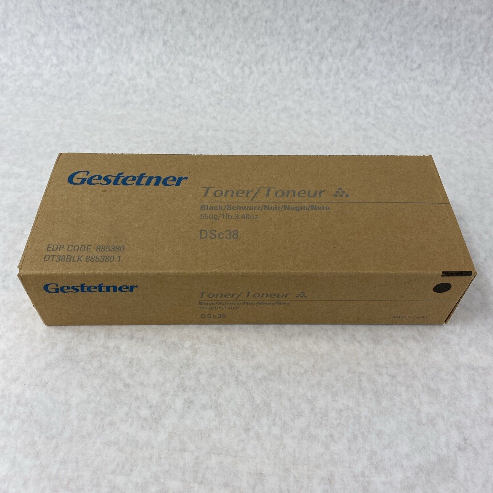 Genuine Gestetner DSc38 Black Toner 550g 885380