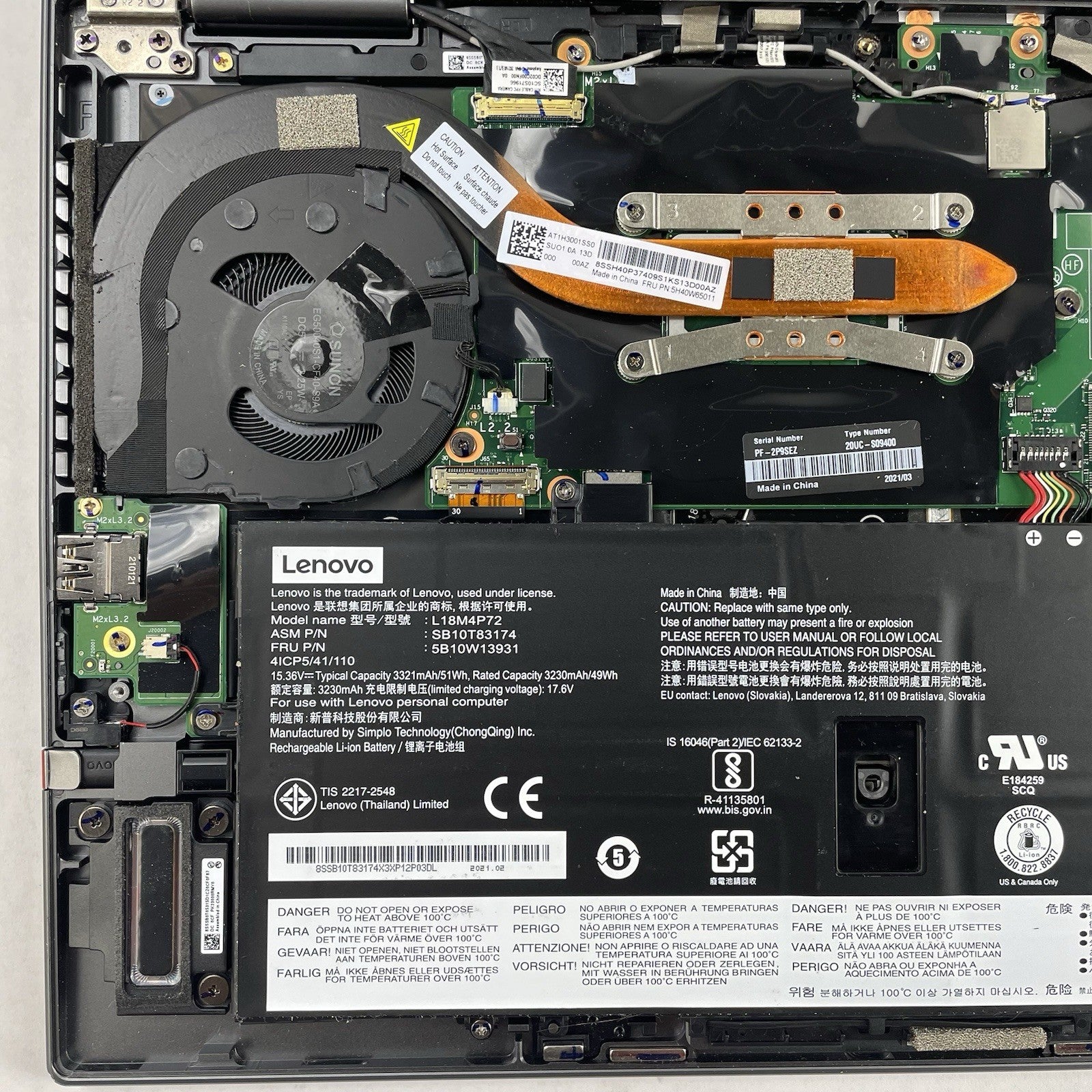 Lenovo ThinkPad X1 Yoga Gen5 14" i5-10310U 1.70 GHz 8 GB RAM No SSD/OS/AC16