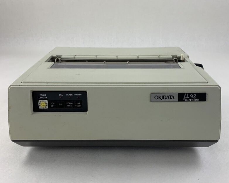 Okidata u92 Microline 9-Pin Vintage Dot Matrix Self Tested