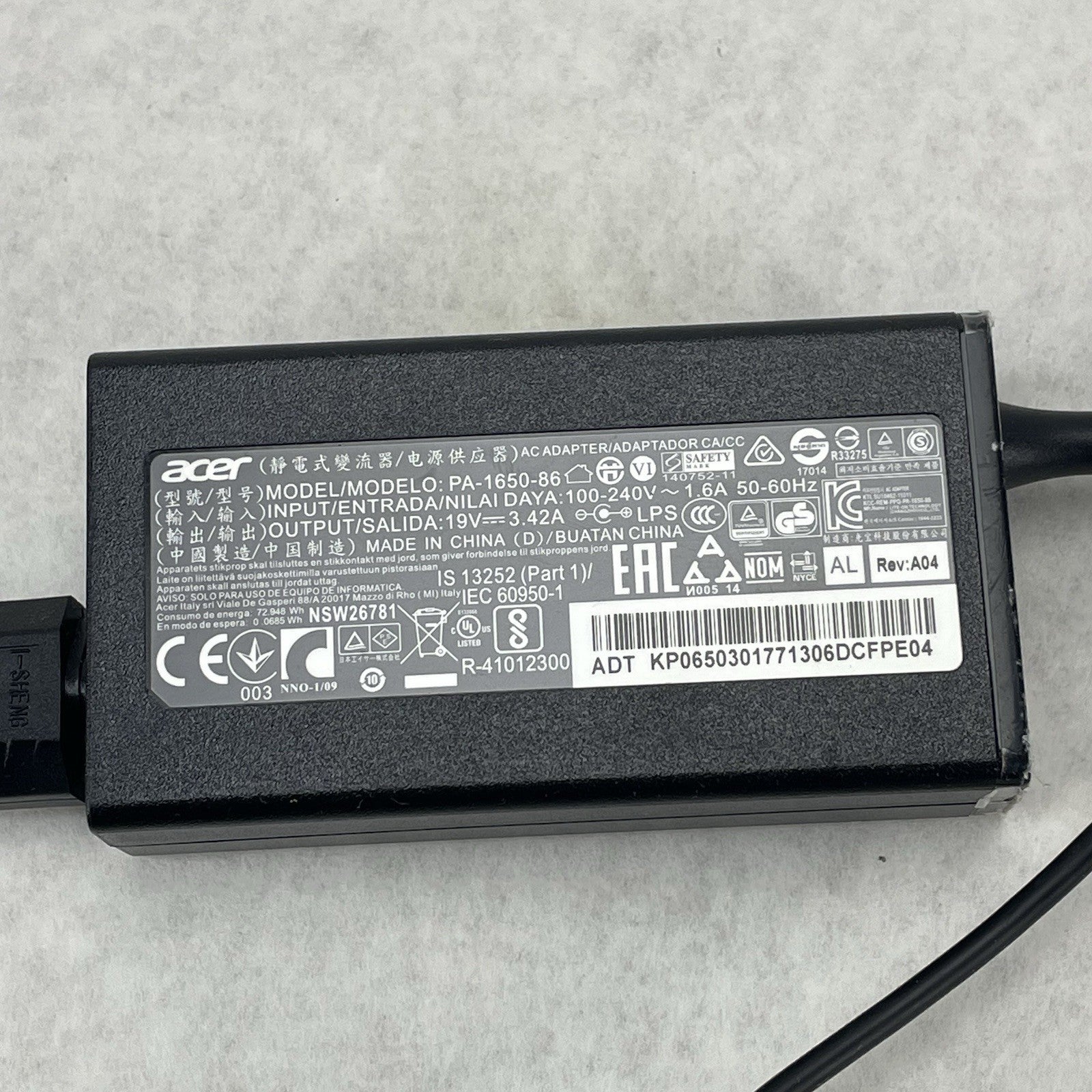 Acer Charger AC Adapter Power Supply PA-1650-86 Lot of 104