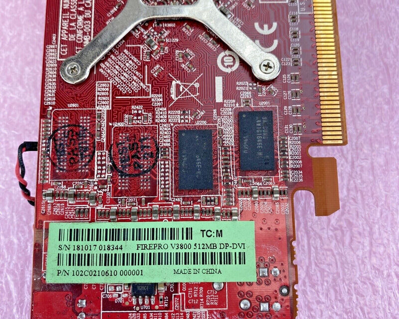 ATI 102C0210612 FirePro V3800 512MB DisplayPort DVI PCIe GPU (Lot of 2)