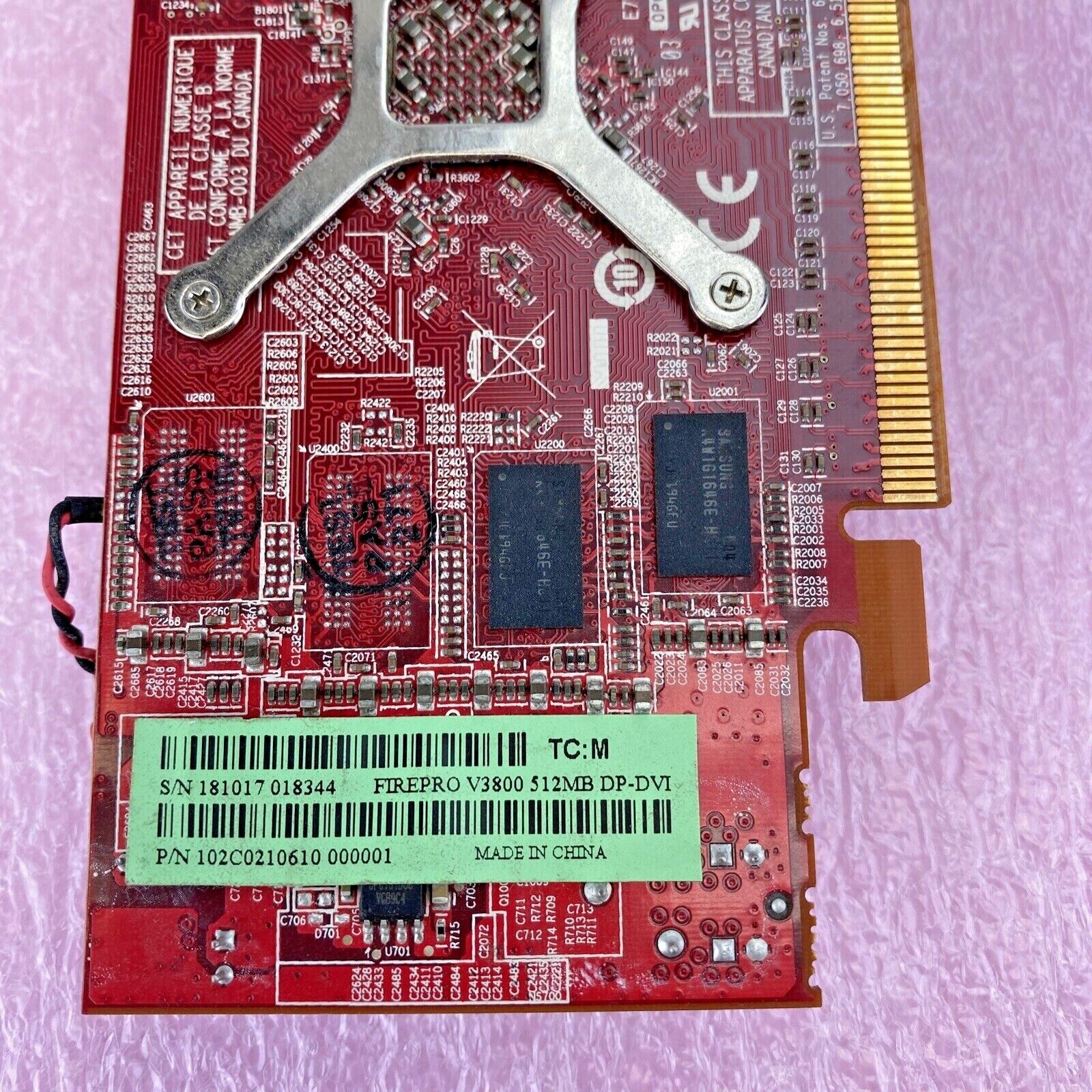 ATI 102C0210612 FirePro V3800 512MB DisplayPort DVI PCIe GPU (Lot of 2)