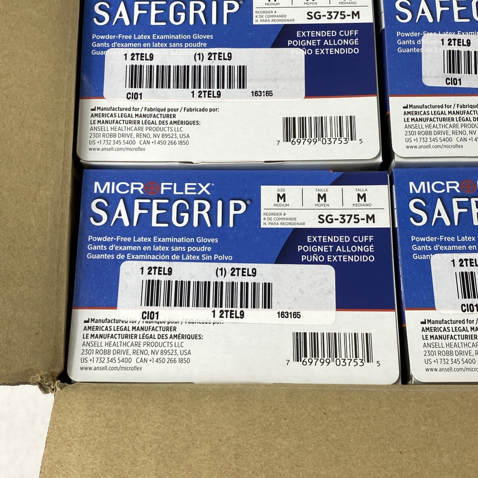 Ansell Microflex SafeGrip SG-375-M Latex Exam Gloves Medium - 500 Count5