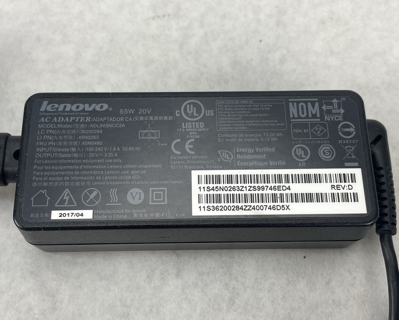 Lenovo Mixed Lot of 10 65w Square AC Adapters ADLX65NLC2A PA-1650-74 Lot of 10
