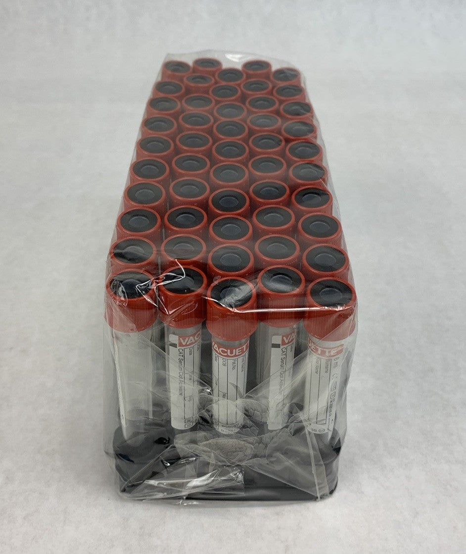 Vacuette 456089 6ml CAT Serum Clot Activator 13x100 50pcs Non-Ridged Tubes