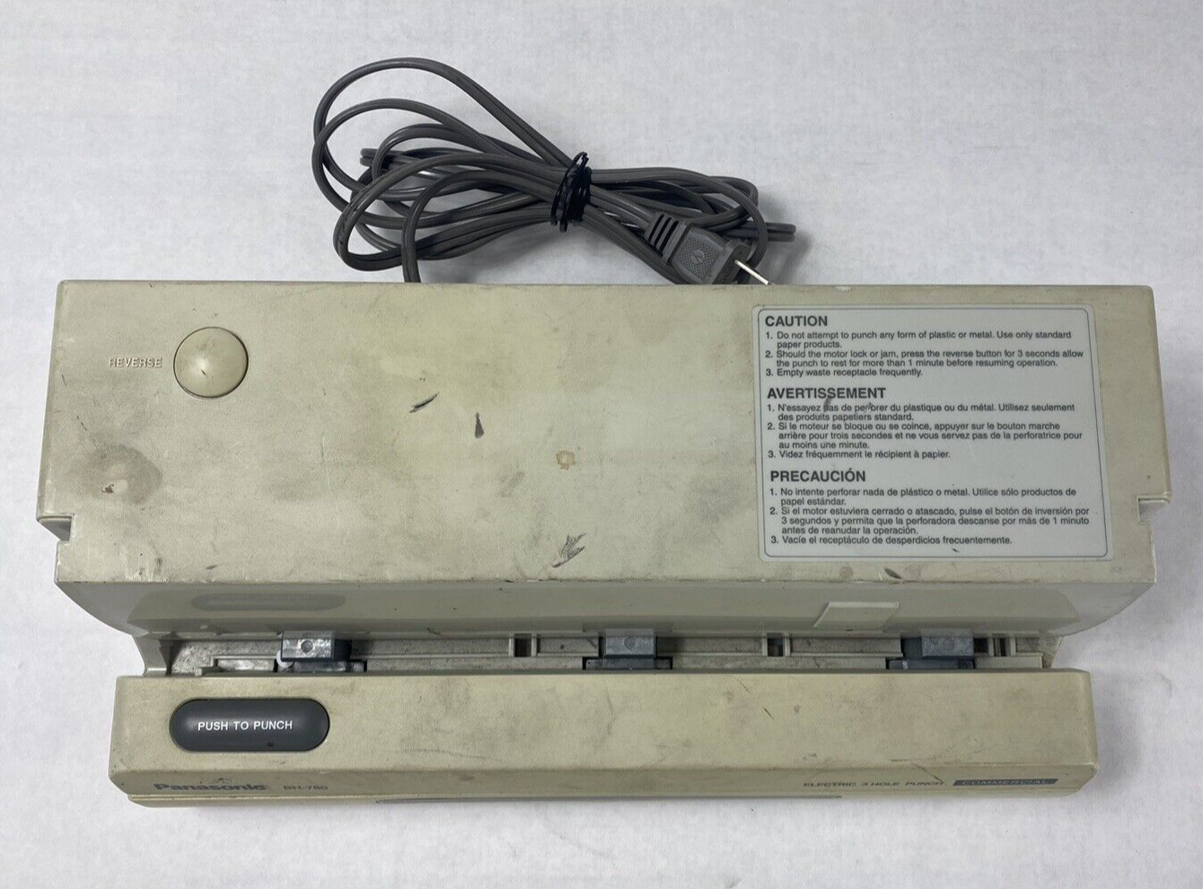 Panasonic Model No. BH-780 Commercial Electric 3 Hole Punch Tested