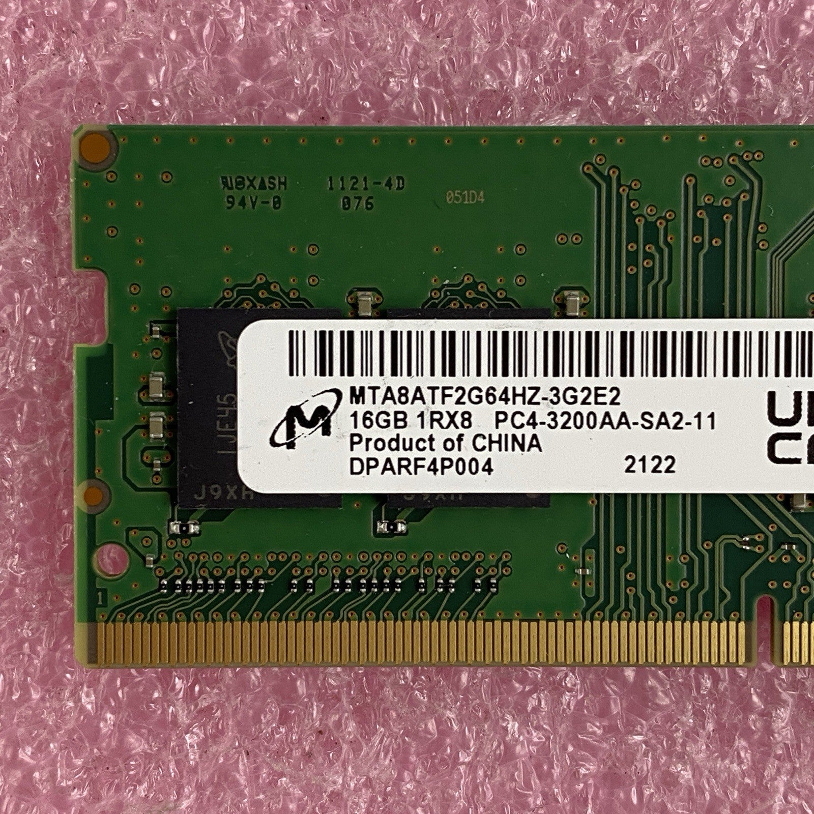 Micron MTA8ATF2G64HZ-3G2E2 16 GB 1Rx8 PC4-3200AA-SA2-11 SODIMM Laptop Memory Ram2