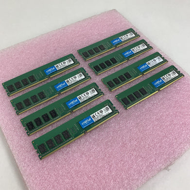 Crucial CT8G4DFS8213.C8FDD1 8 GB DDR4 Ram Memory2133 UDIMM 1.2V Lot of 8