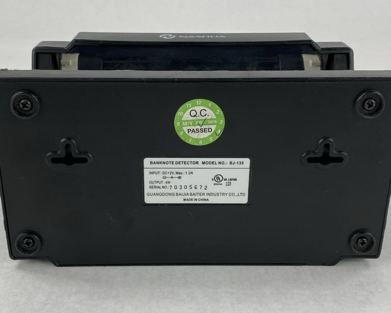 Nashua BJ-135 Counterfeit Bill Detector Power Tested