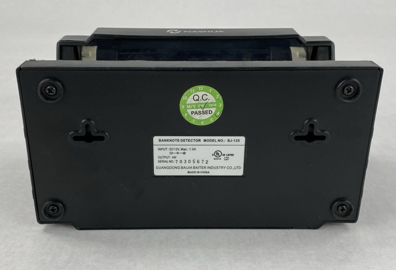 Nashua BJ-135 Counterfeit Bill Detector Power Tested